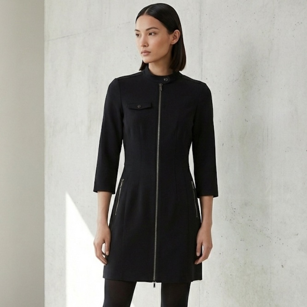 Armani Exchange Zip Front Mini Dress Size 2